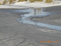 Dry weather illicit discharge at a road intersection and MS4 outfall