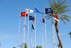 London Bridge Beach Flags