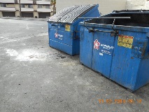 Leaking dumpster and open dumpster