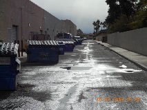 Stormwater in alley