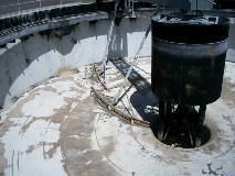 Sludge Collectors at Bottom of Clarifier