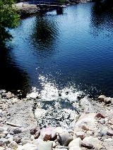 Effluent Entering Commingling Pond